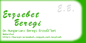 erzsebet beregi business card